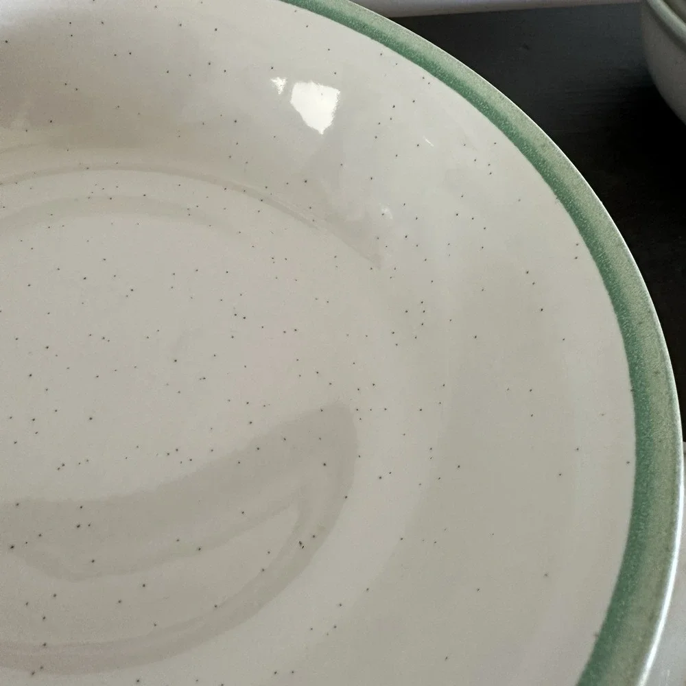 4 International Sliver Heather Stone Laurel Floral Cereal Dinner Bowls Japan 8